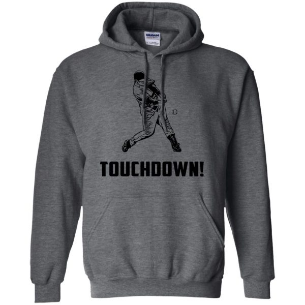 touchdown baseball hoodie - dark heather