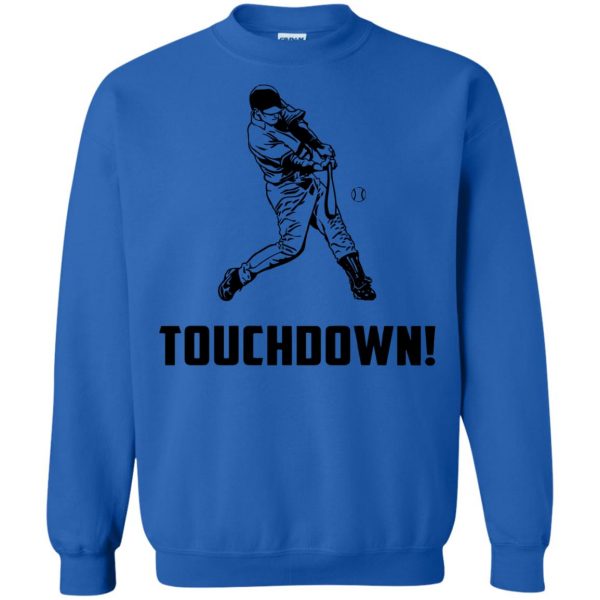 touchdown baseball sweatshirt - royal blue