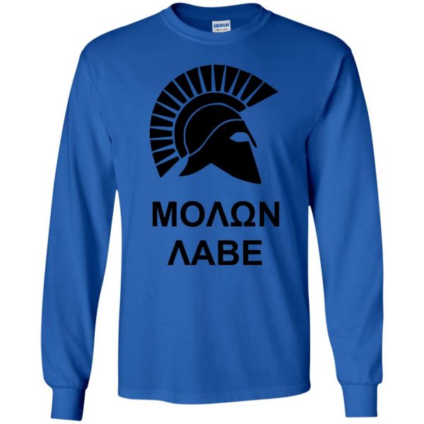molon labe long sleeve - royal blue