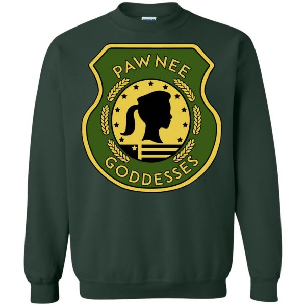 pawnee goddesses sweatshirt - forest green