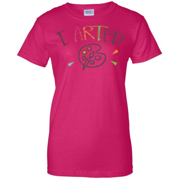 i arted womens t shirt - lady t shirt - pink heliconia