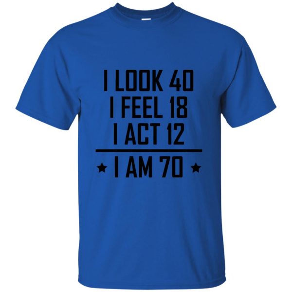 70th birthday t shirt - royal blue