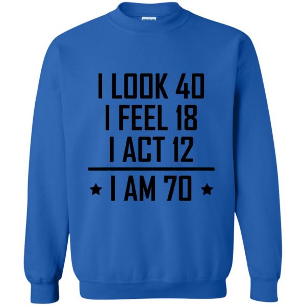 70th birthday sweatshirt - royal blue