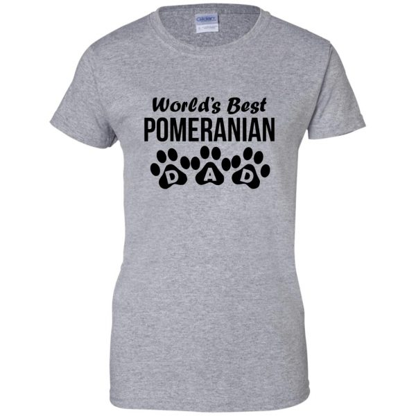 pomeranian womens t shirt - lady t shirt - sport grey