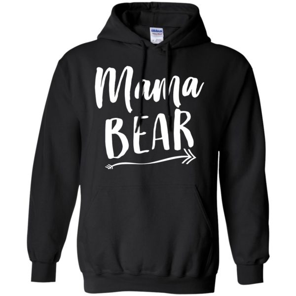 mama bear hoodie - black