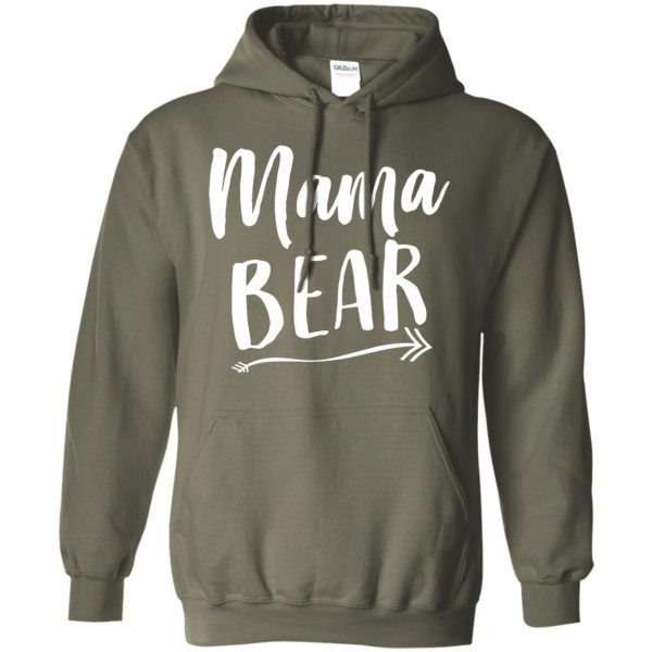 mama bear hoodie - military green