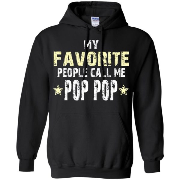 pop pop hoodie - black