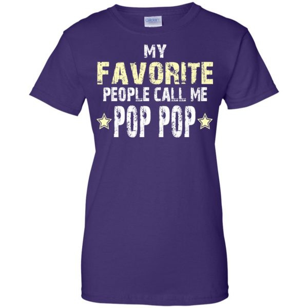 pop pop womens t shirt - lady t shirt - purple