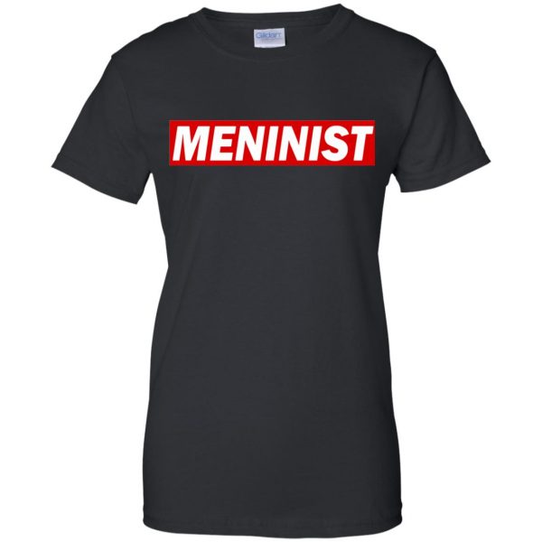 meninist womens t shirt - lady t shirt - black