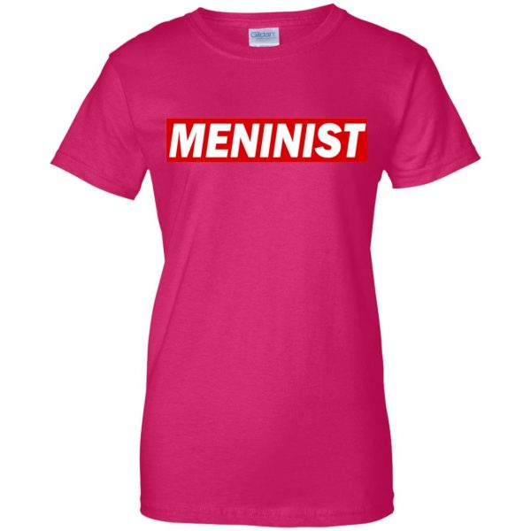 meninist womens t shirt - lady t shirt - pink heliconia