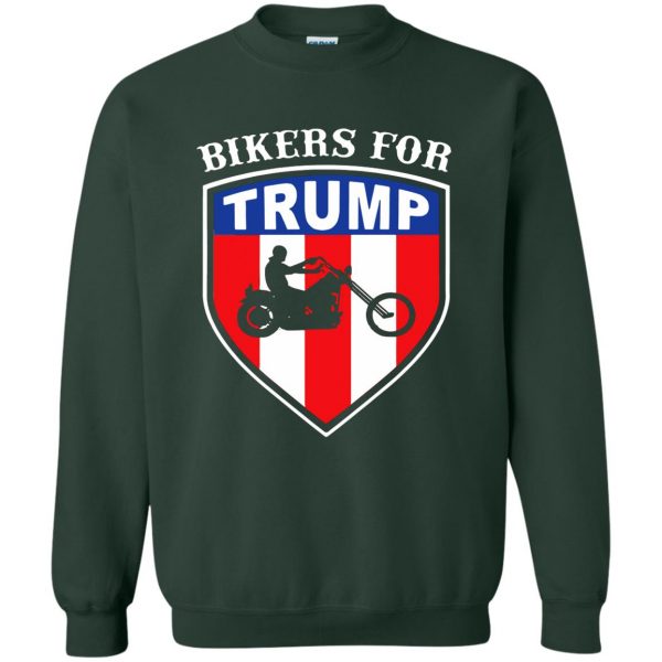 bikers for trump sweatshirt - forest green