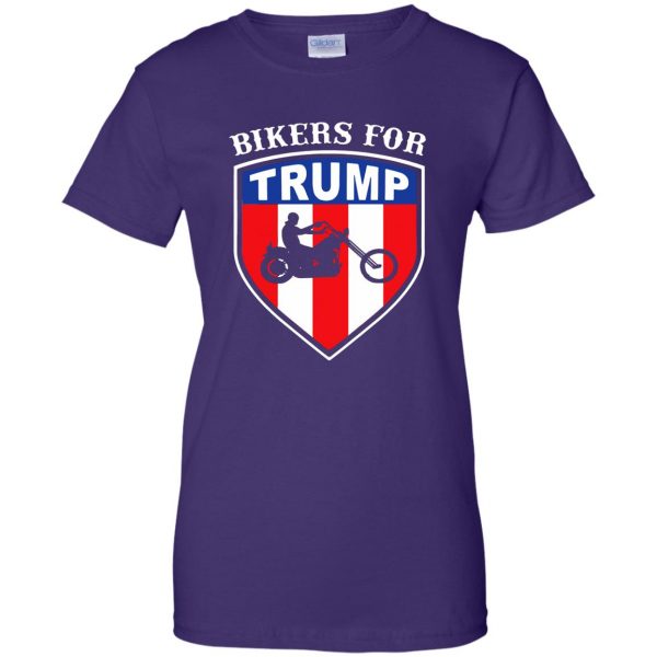 bikers for trump womens t shirt - lady t shirt - purple
