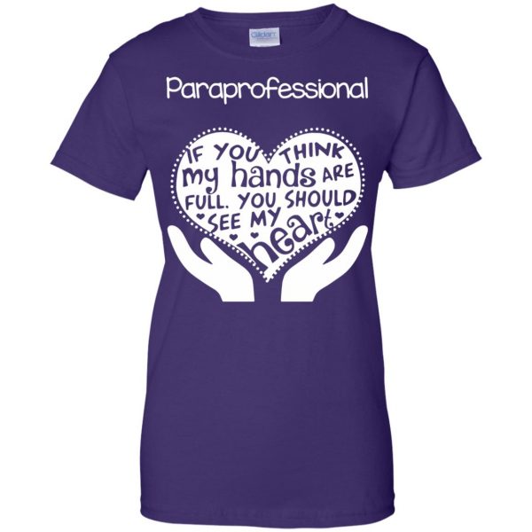 paraprofessionals womens t shirt - lady t shirt - purple
