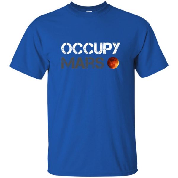 occupy mars t shirt - royal blue