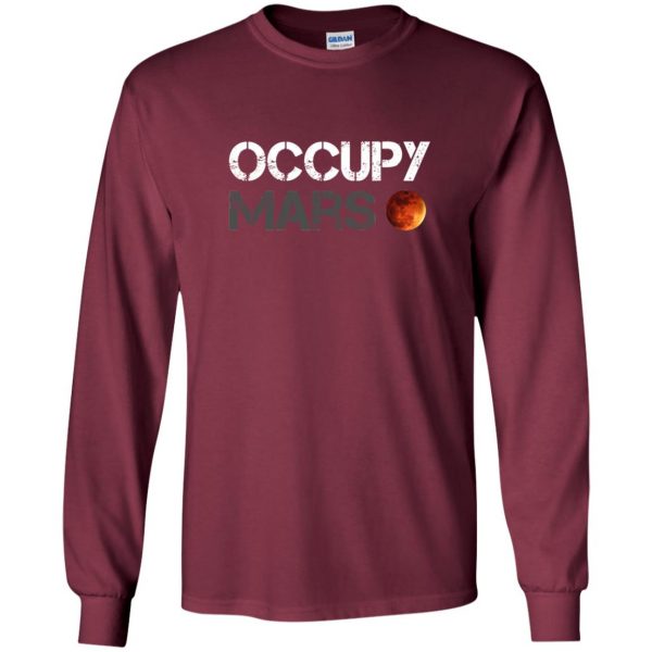 occupy mars long sleeve - maroon