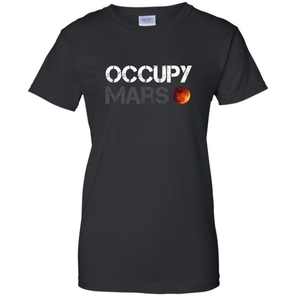 occupy mars womens t shirt - lady t shirt - black