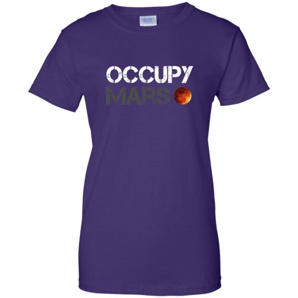 occupy mars womens t shirt - lady t shirt - purple