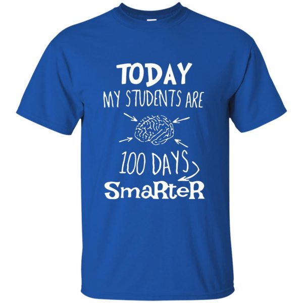 100th day of school for teachers t shirt - royal blue