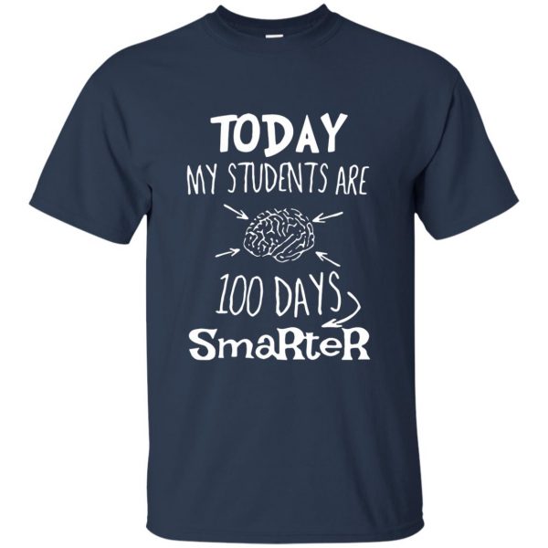 100th day of school for teachers t shirt - navy blue