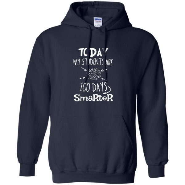 100th day of school for teachers hoodie - navy blue