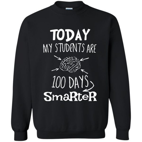 100th day of school for teachers sweatshirt - black