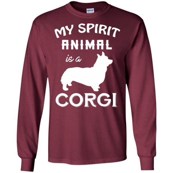 corgi long sleeve - maroon