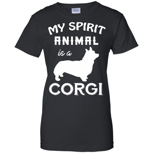 corgi womens t shirt - lady t shirt - black