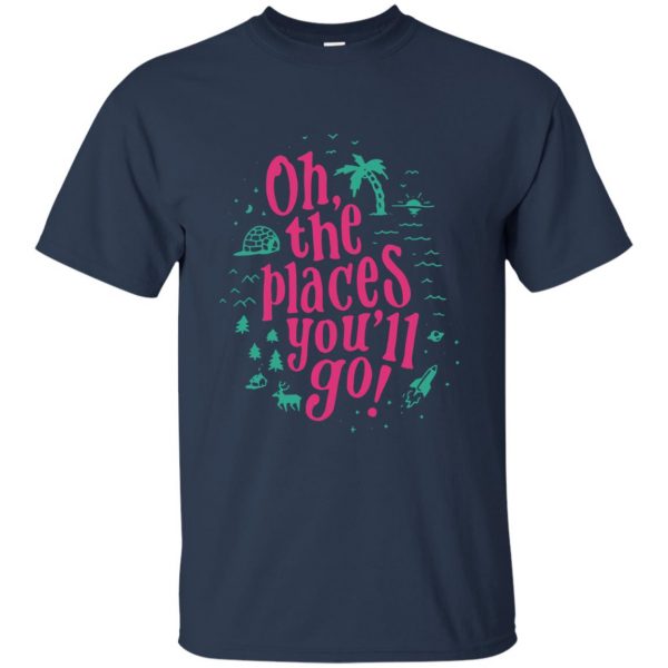 oh the places you ll go t shirt - navy blue