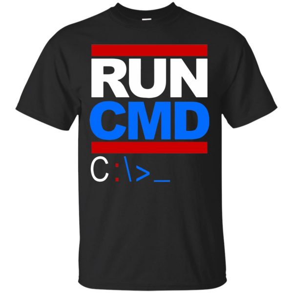 run cmd shirt - black