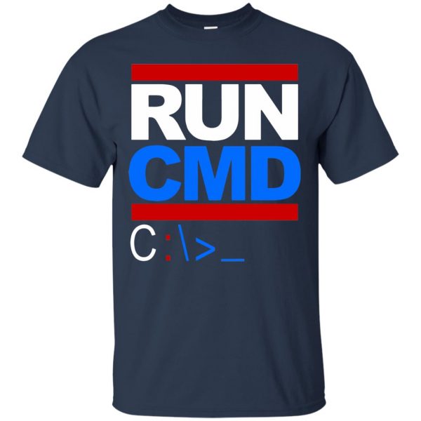 run cmd t shirt - navy blue