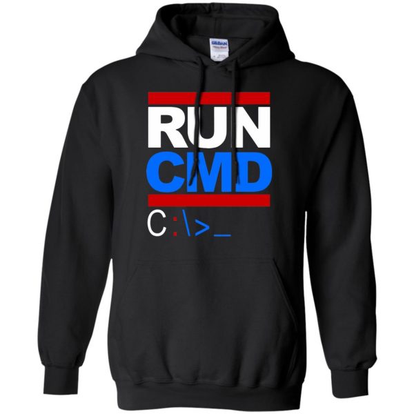 run cmd hoodie - black