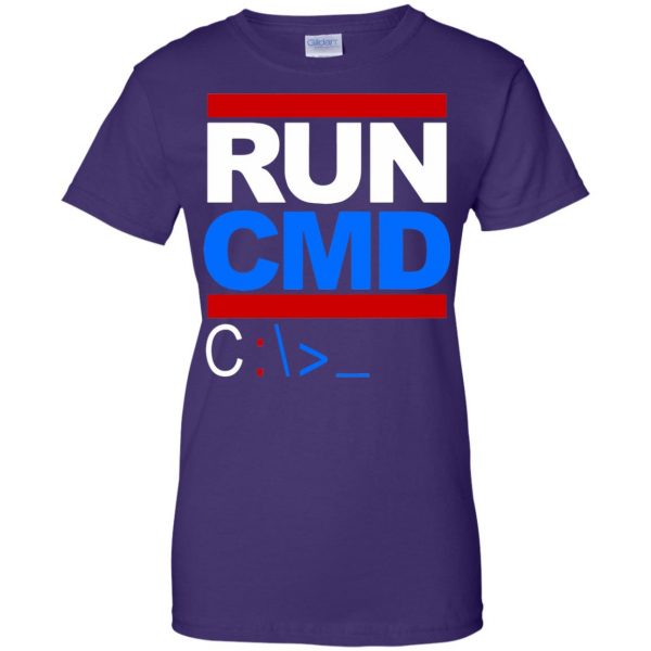 run cmd womens t shirt - lady t shirt - purple