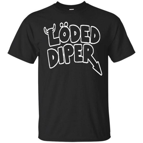 loded diper shirt - black