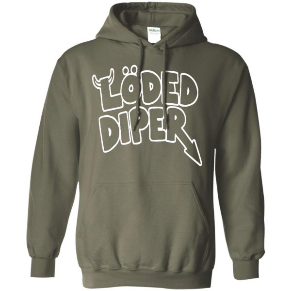 loded diper hoodie - military green