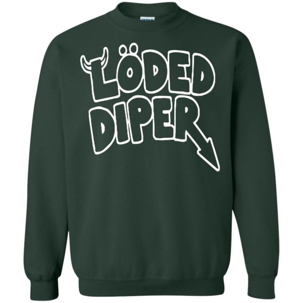 loded diper sweatshirt - forest green