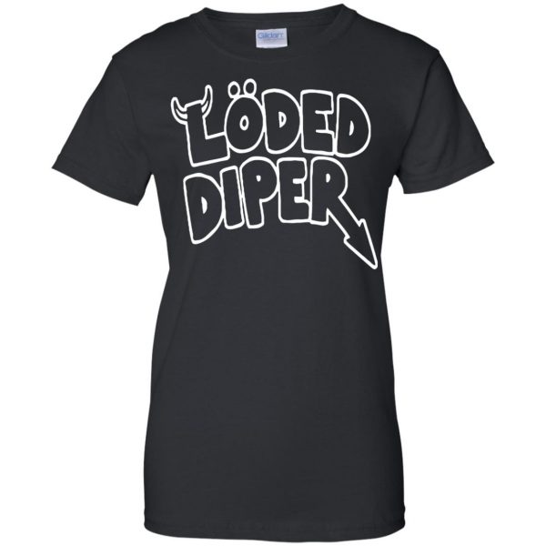 loded diper womens t shirt - lady t shirt - black