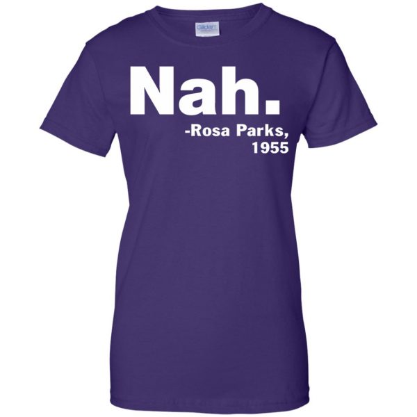 nah rosa parks womens t shirt - lady t shirt - purple