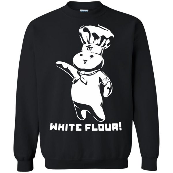 white flour sweatshirt - black