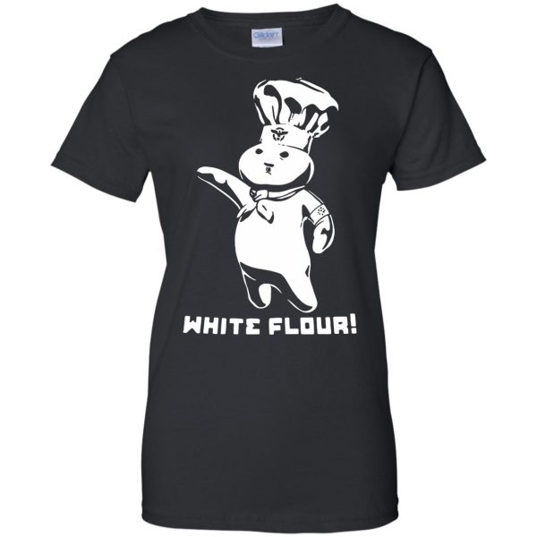 white flour womens t shirt - lady t shirt - black