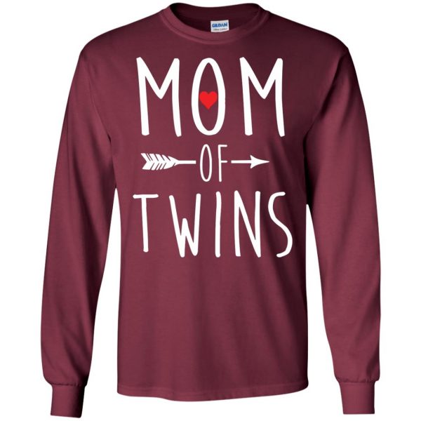 twin mom long sleeve - maroon