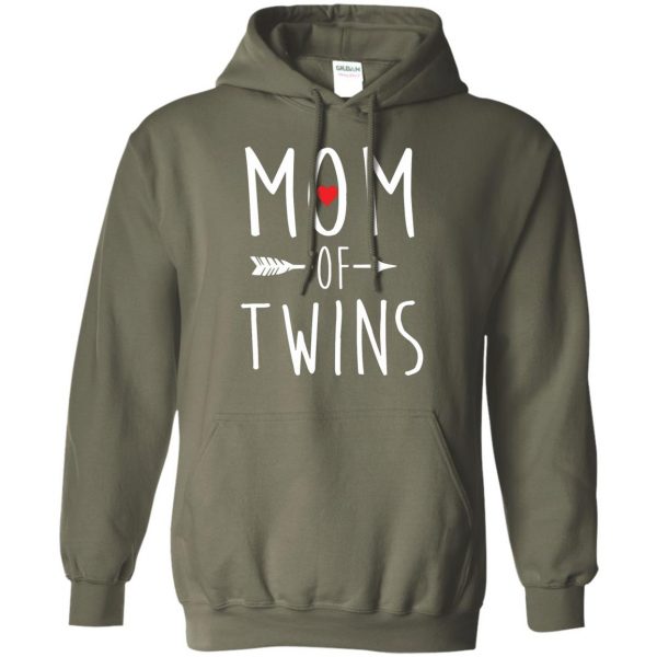 twin mom hoodie - military green