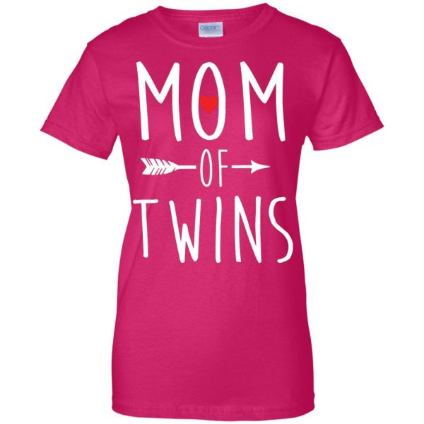 twin mom womens t shirt - lady t shirt - pink heliconia
