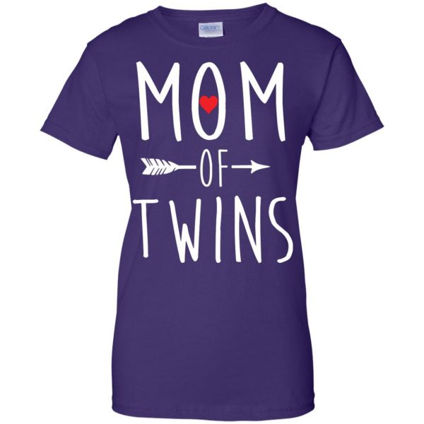 twin mom womens t shirt - lady t shirt - purple