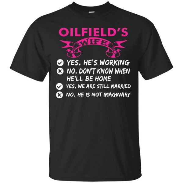 oilfield wife shirts - black
