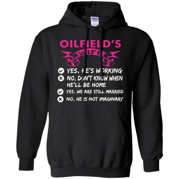 oilfield wife hoodie - black