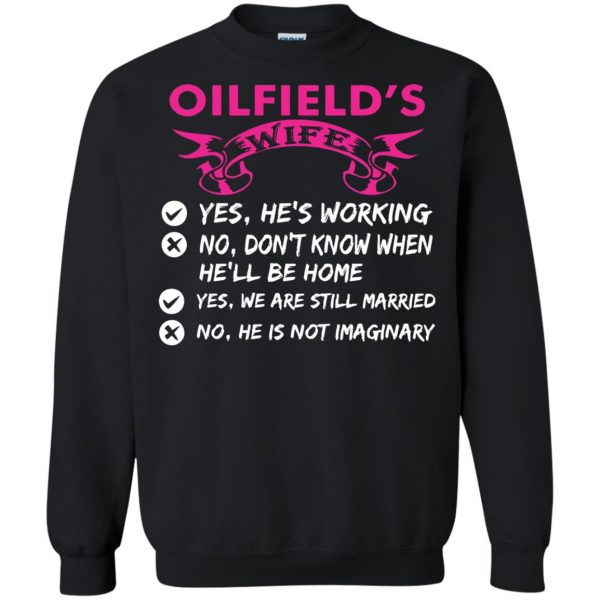 oilfield wife sweatshirt - black