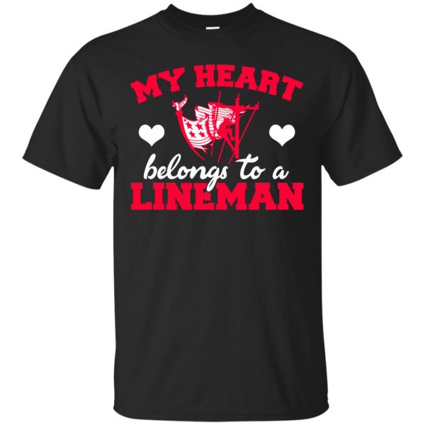 lineman girlfriend shirts - black