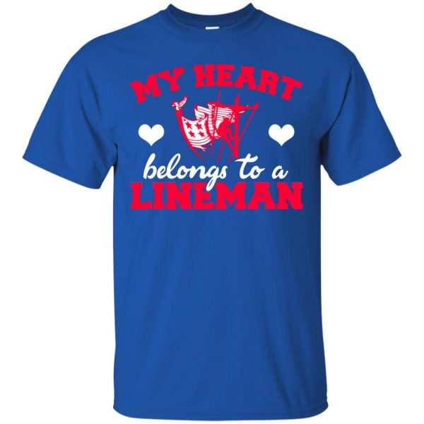 lineman girlfriend t shirt - royal blue