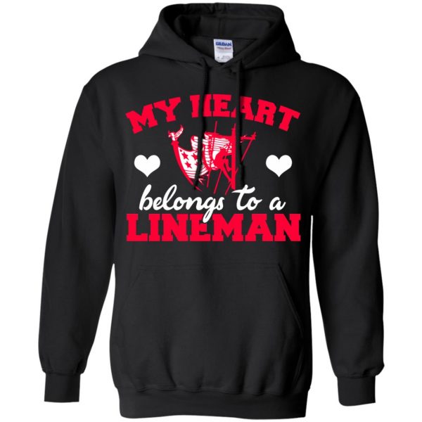 lineman girlfriend hoodie - black