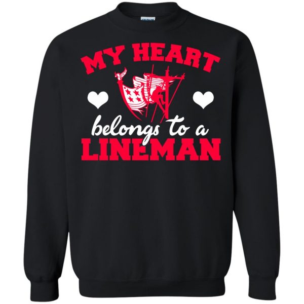 lineman girlfriend sweatshirt - black